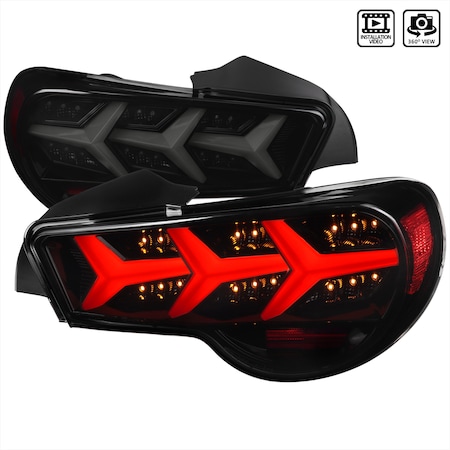 Spec-D Tuning Scion Frs Subaru Brz Lambo Style Sequential Led Tail Light 2013-2016 LT-FRS12BBLED-LB-TM